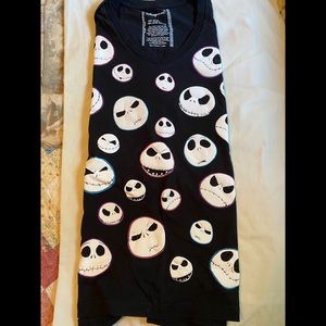 Nightmare jack Skellington 3D puff v neck T-shirt